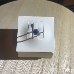 Pandora ring December Droplet London blue crystal